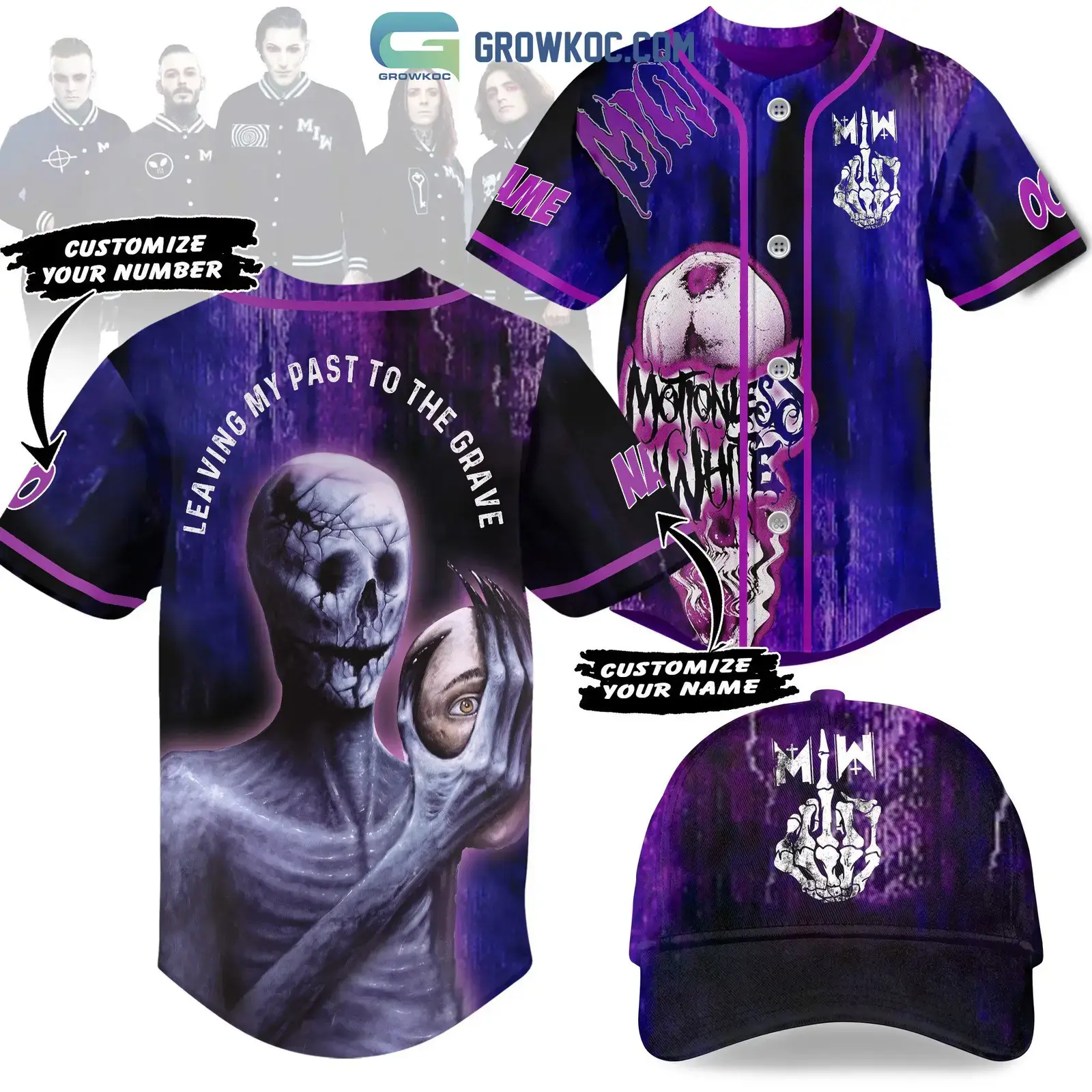 Motionless In White Leaving My Past To The Grave Personalized Baseball Jersey Image