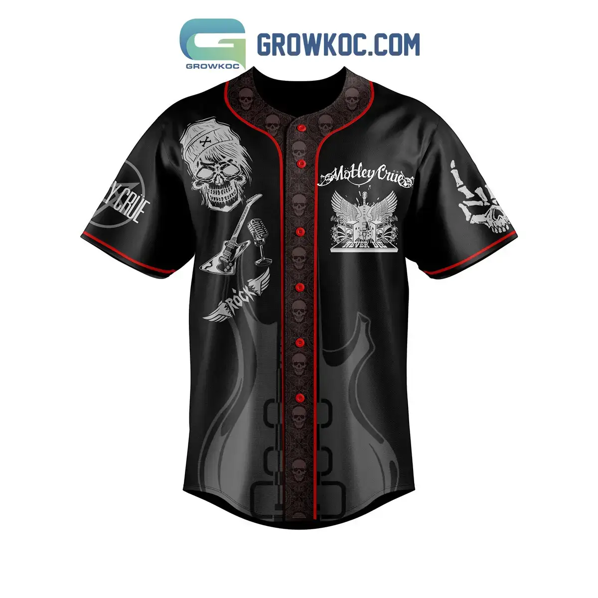 Motley Crue Heavy Metal Personalized Baseball Jersey Image