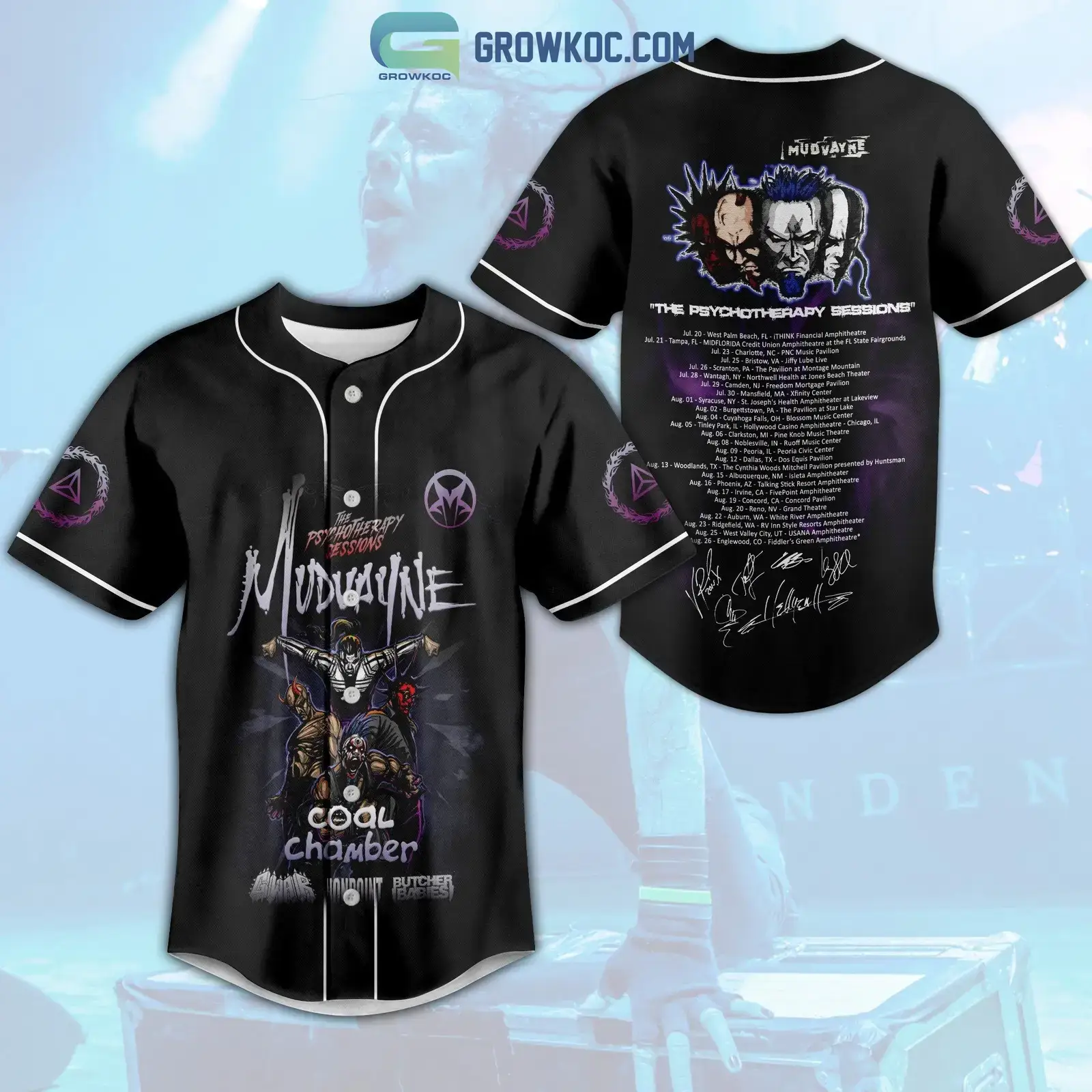 Mudvayne The Psychotherapy Sessions Baseball Jersey Image