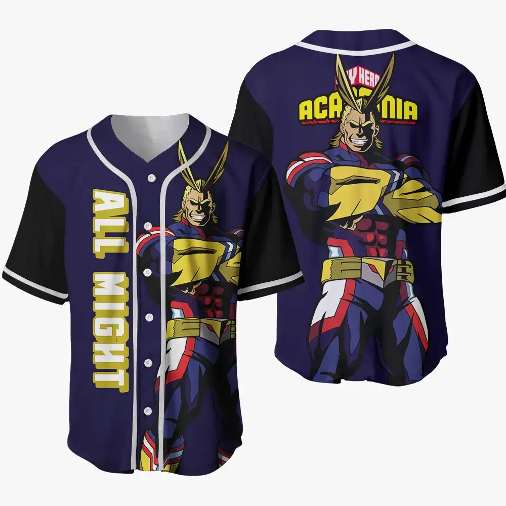 My Hero Academia All Might Baseball Jersey Image