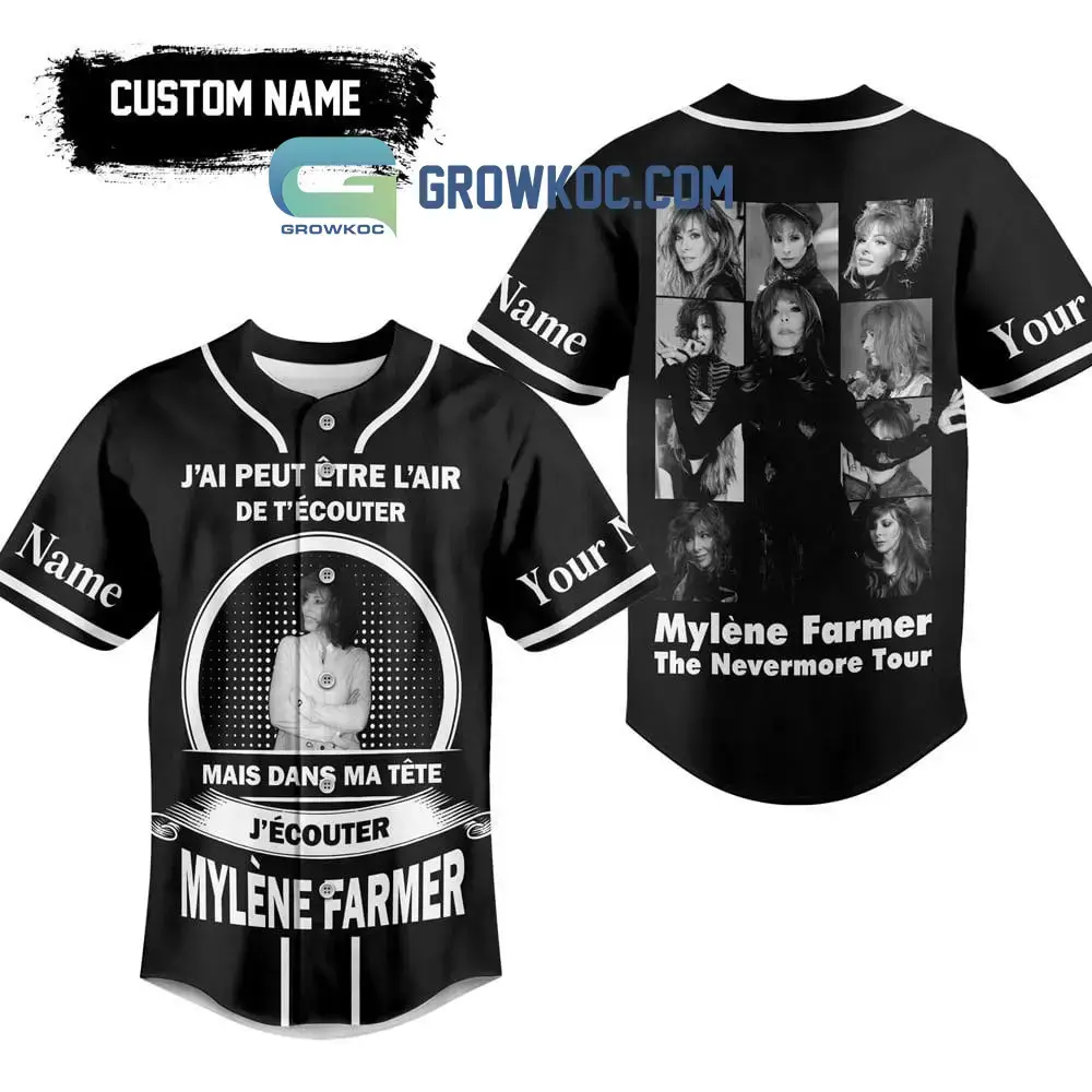 Mylene Farmer The Nevermore Tour Personalized Baseball Jersey Image