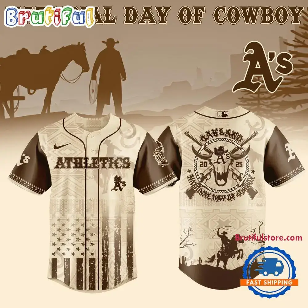 National Day of Cowboy x Oakland Athletics 2025 Edition Baseball Jersey Image