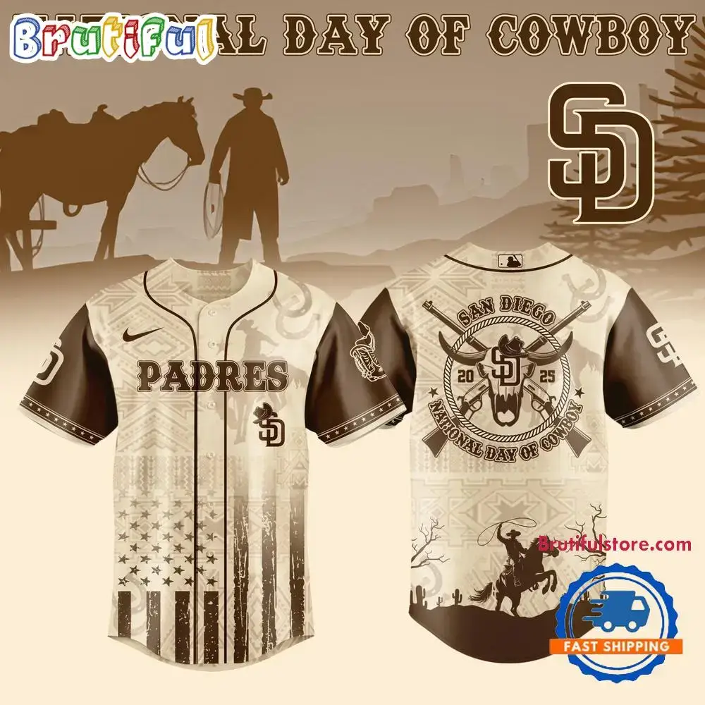National Day Of Cowboy X San Diego Padres 2025 Edition Baseball Jersey Image