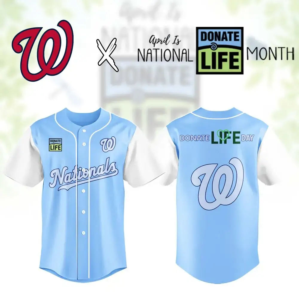 Nationals Donate Life Jersey - Limited Edition, Celebrate National Donate Life Month! Image