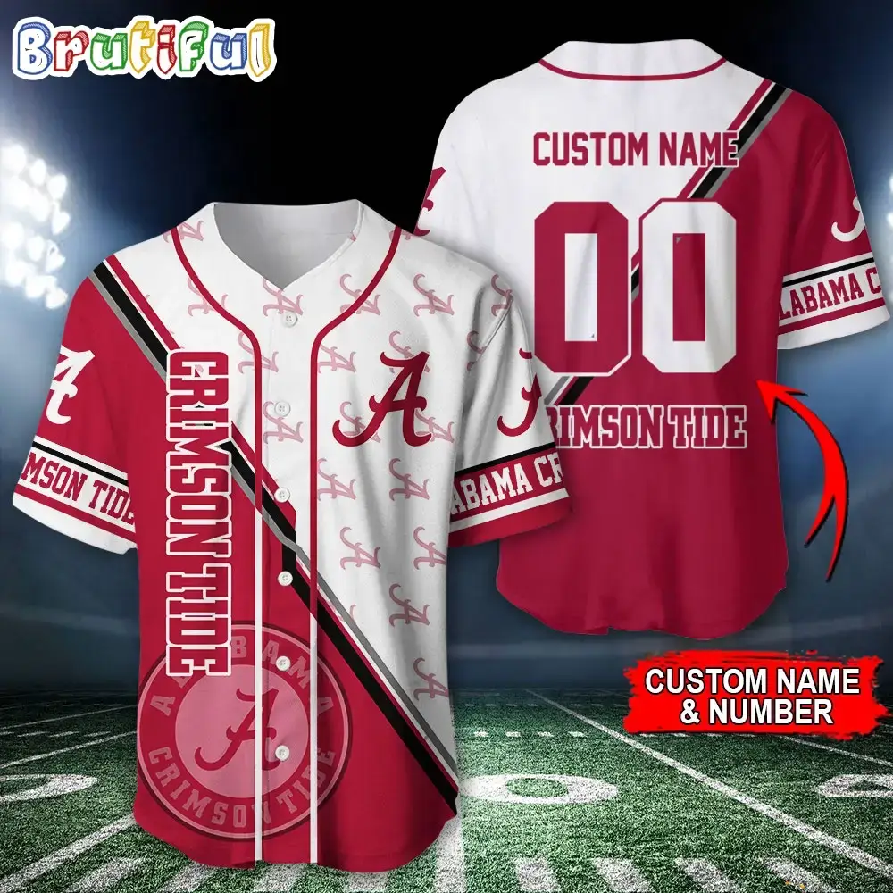 NCAA Alabama Crimson Tide Baseball Jersey, Custom Sport Jersey Shirt Image