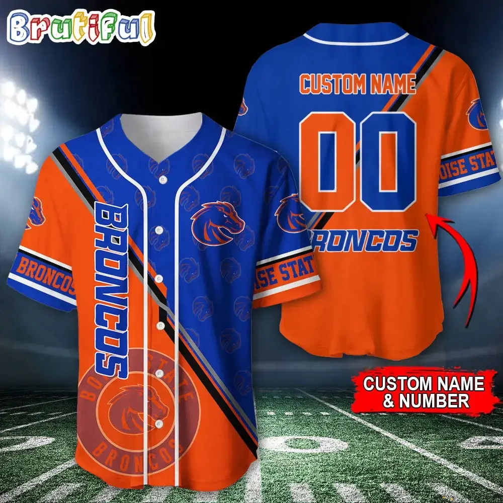 NCAA Boise State Broncos Baseball Jersey, Custom Sport Jersey Shirt Image