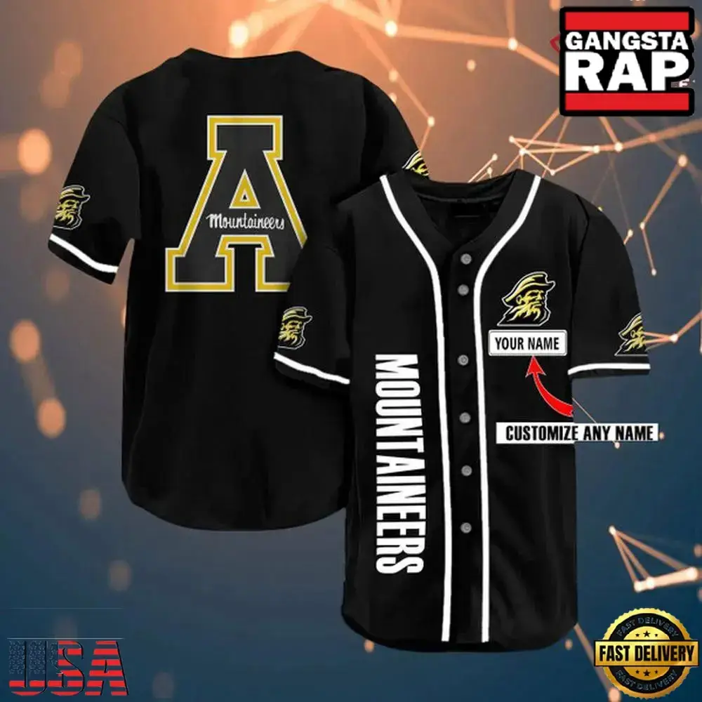 NCAA Custom Appalachian State Mountaineers Design Baseball Jersey Image