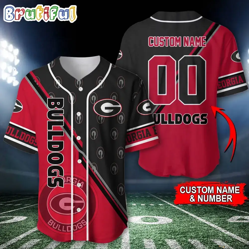 NCAA Georgia Bulldogs Baseball Jersey, Custom Sport Jersey Shirt Image