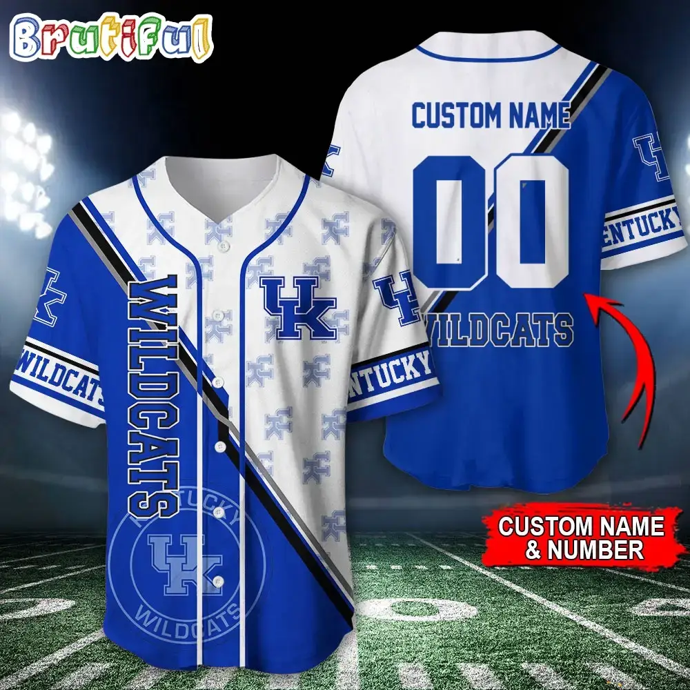 NCAA Kentucky Wildcats Baseball Jersey, Custom Sport Jersey Shirt Image