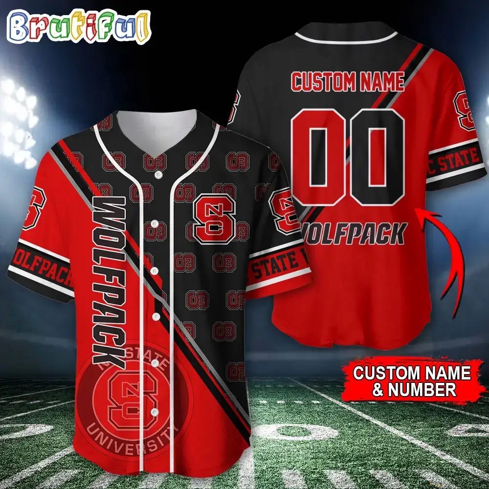 NCAA NC State Wolfpack Baseball Jersey, Custom Sport Jersey Shirt Image