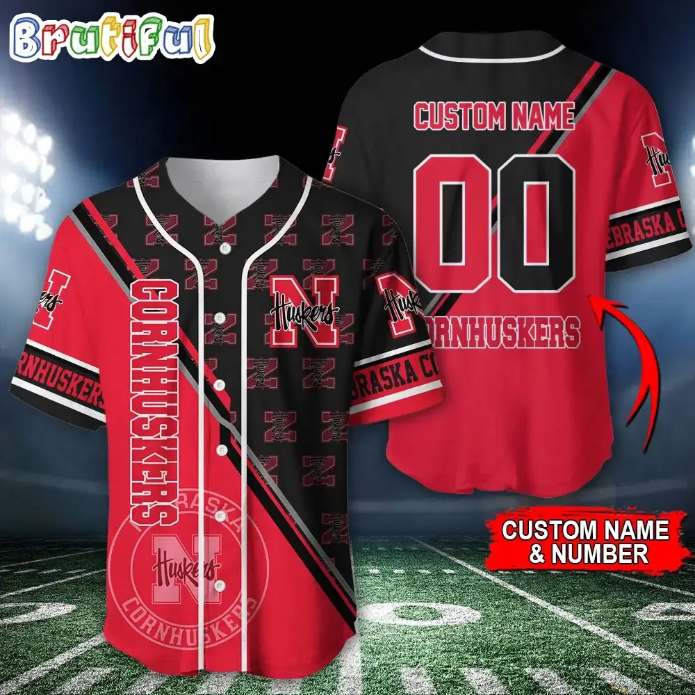 NCAA Nebraska Cornhuskers Baseball Jersey, Custom Sport Jersey Shirt Image