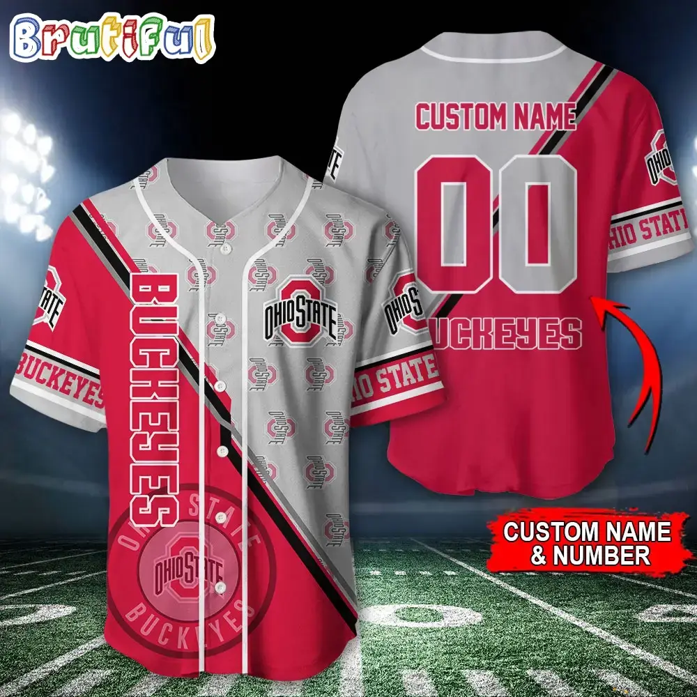 NCAA Ohio State Buckeyes Baseball Jersey, Custom Sport Jersey Shirt Image
