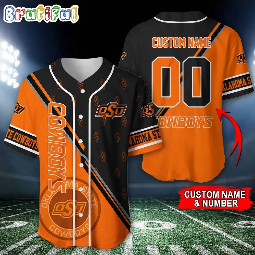 NCAA Oklahoma State Cowboys Baseball Jersey, Custom Sport Jersey Shirt Image