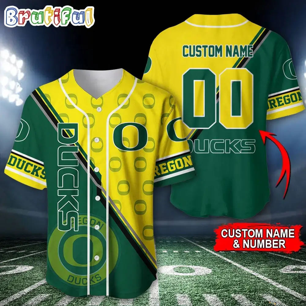 NCAA Oregon Ducks Baseball Jersey, Custom Sport Jersey Shirt Image