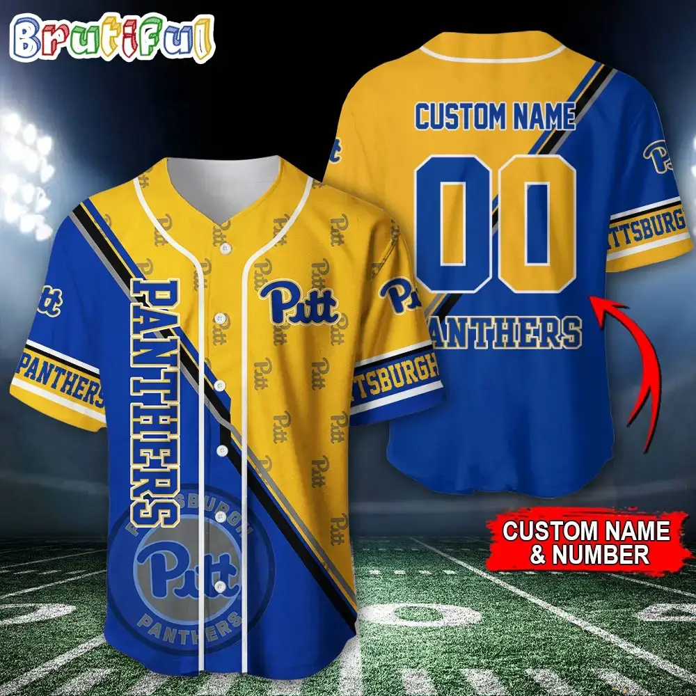 NCAA Pittsburgh Panthers Baseball Jersey, Custom Sport Jersey Shirt Image