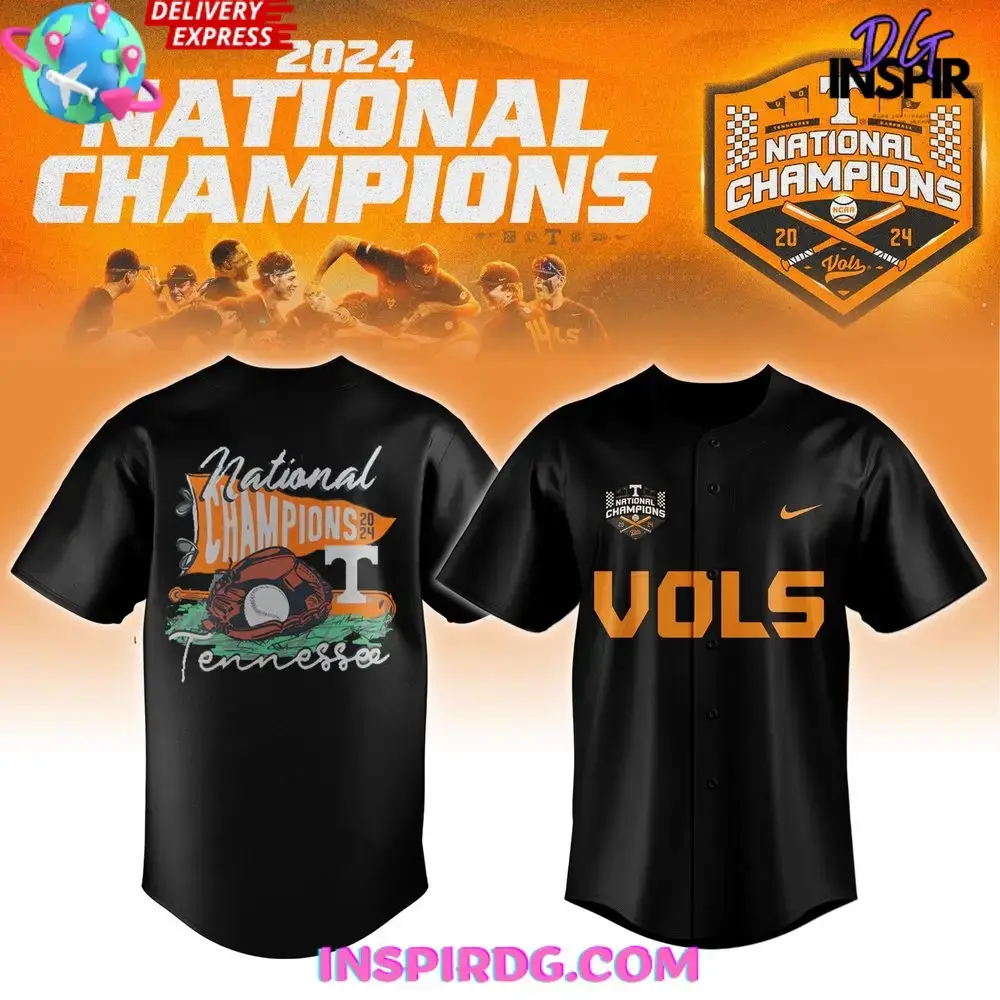 Ncaa Tennessee Volunteers 2024 Nation Champions Baseball Jersey Image