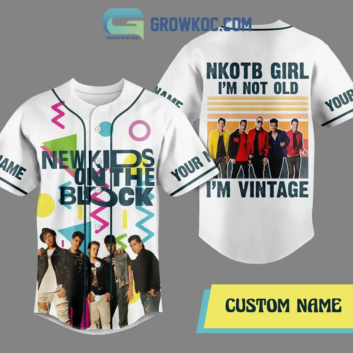 New Kids On The Block I'm Not Old I'm Vintage Personalized Baseball Jersey Image