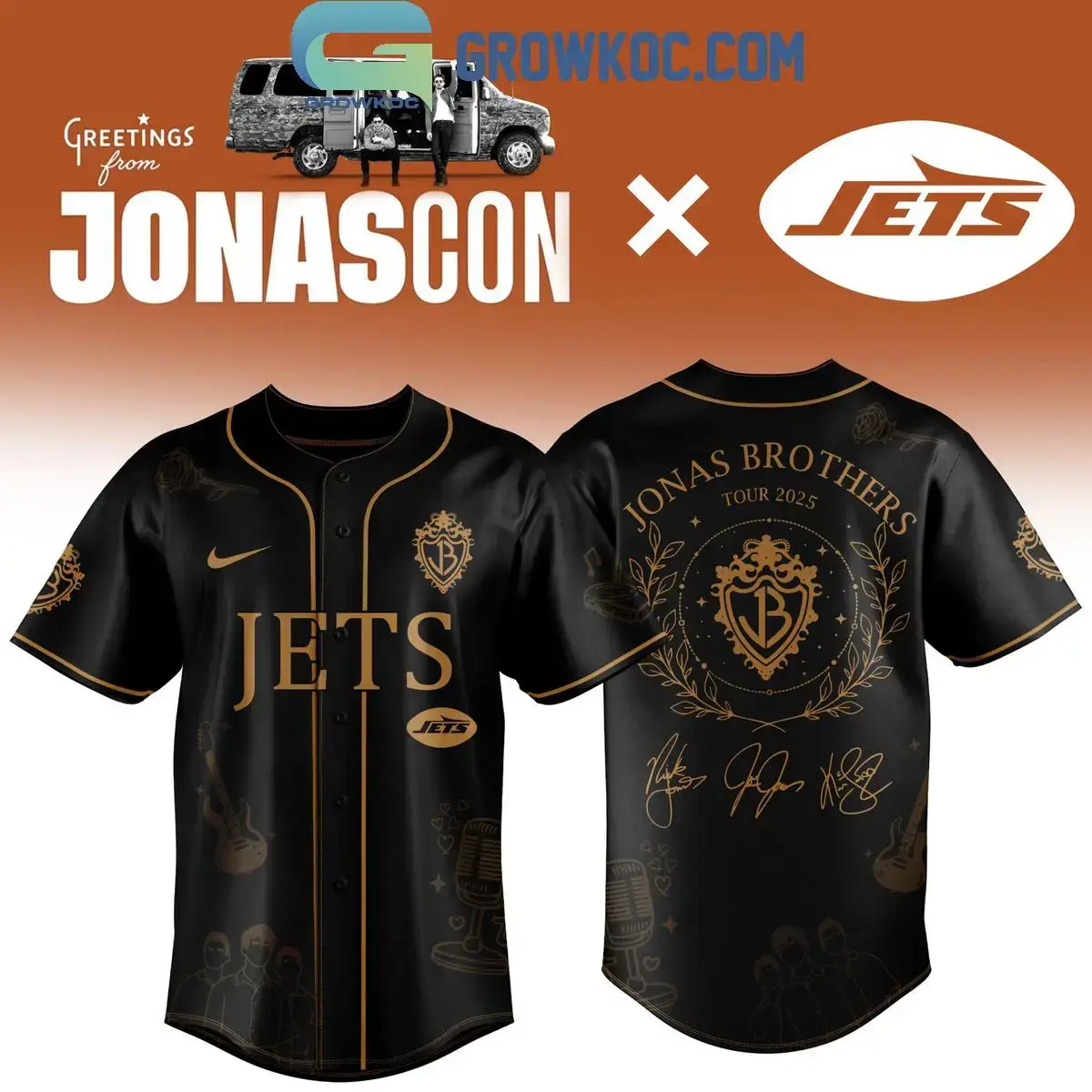 New York Jets x Jonas Brother Greetings From Your Hometown 2025 Jersey Image