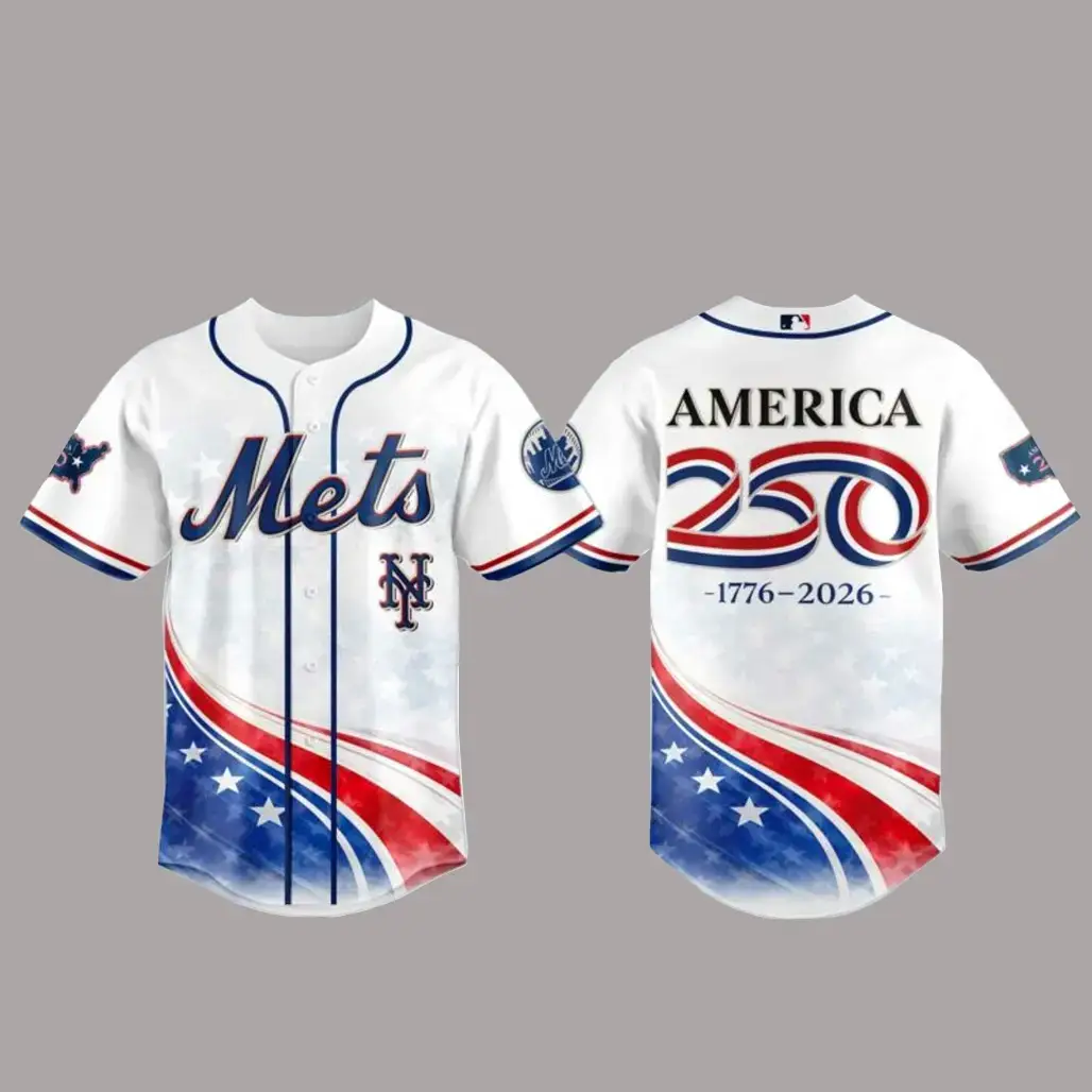 New York Mets America 250th Anniversary Baseball Jersey Image