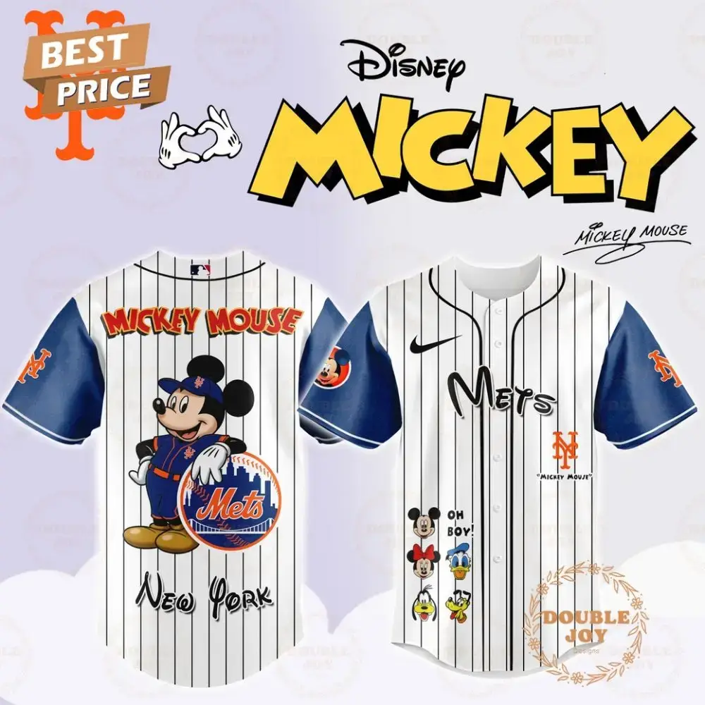 New York Mets Disney Mickey Mouse 2025 Limited Edition Baseball Jersey Image