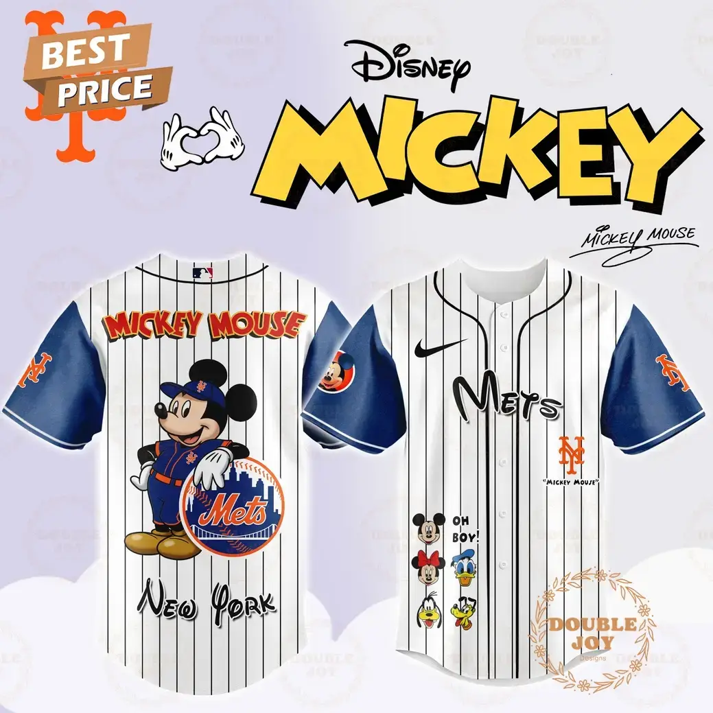 New York Mets Disney Mickey Mouse 2025 Limited Edition Baseball Jersey Image