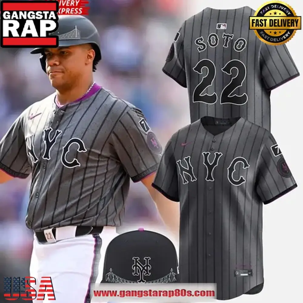 New York Mets Grey City Connect Limited New Design Baseball Jersey Image