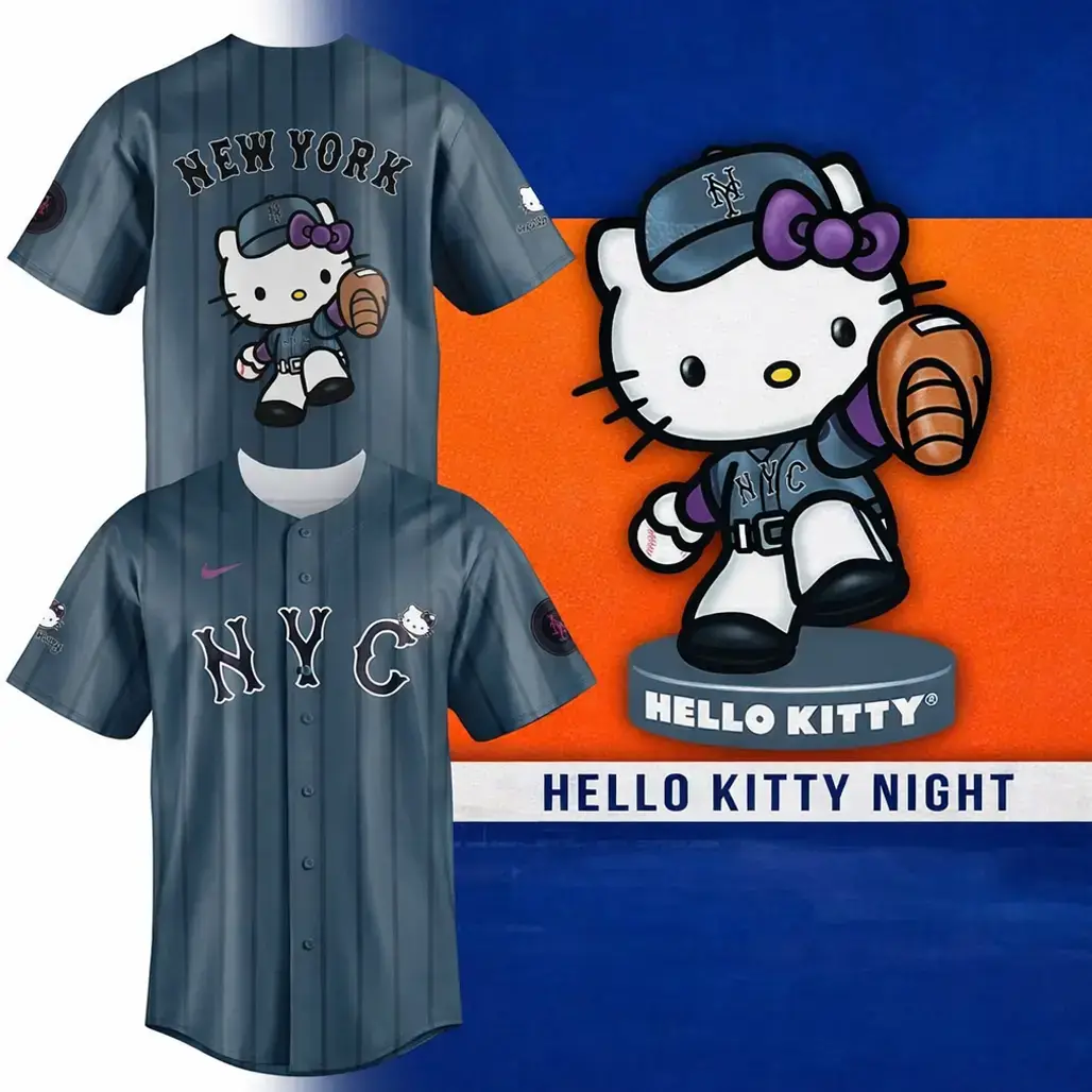 New York Mets Hello Kitty Night All Gray 2026 Baseball Jersey Image