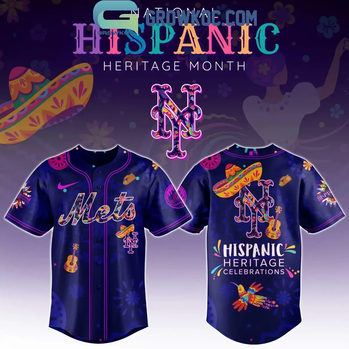 New York Mets Hispanic Heritage Celebrations 2025 Baseball Jersey Image