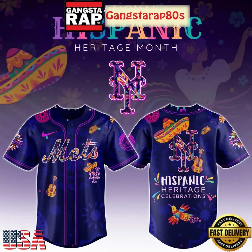 New York Mets Hispanic Heritage Celebrations 2025 Unique Design Baseball Jersey Image