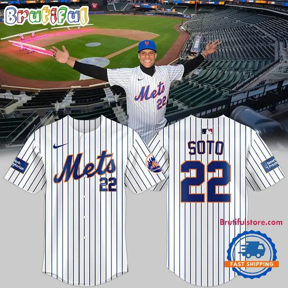 New York Mets Juan Soto 22 With Signature Jersey Shirt Image