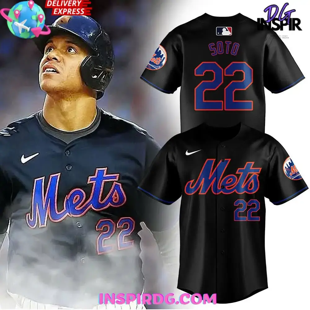 New York Mets Juan Soto Special Edition Black Baseball Jersey Image