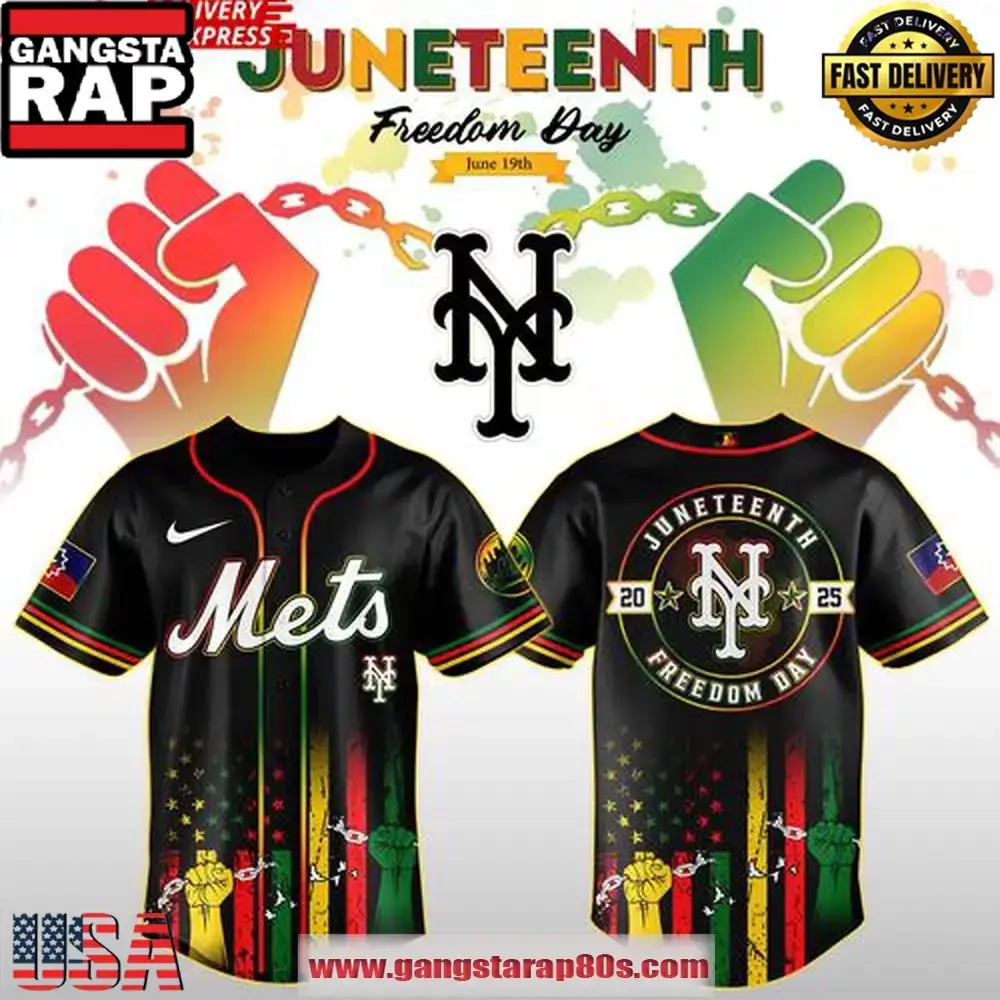 New York Mets Juneteenth Day 2025 Special Baseball Jersey Shirt Image