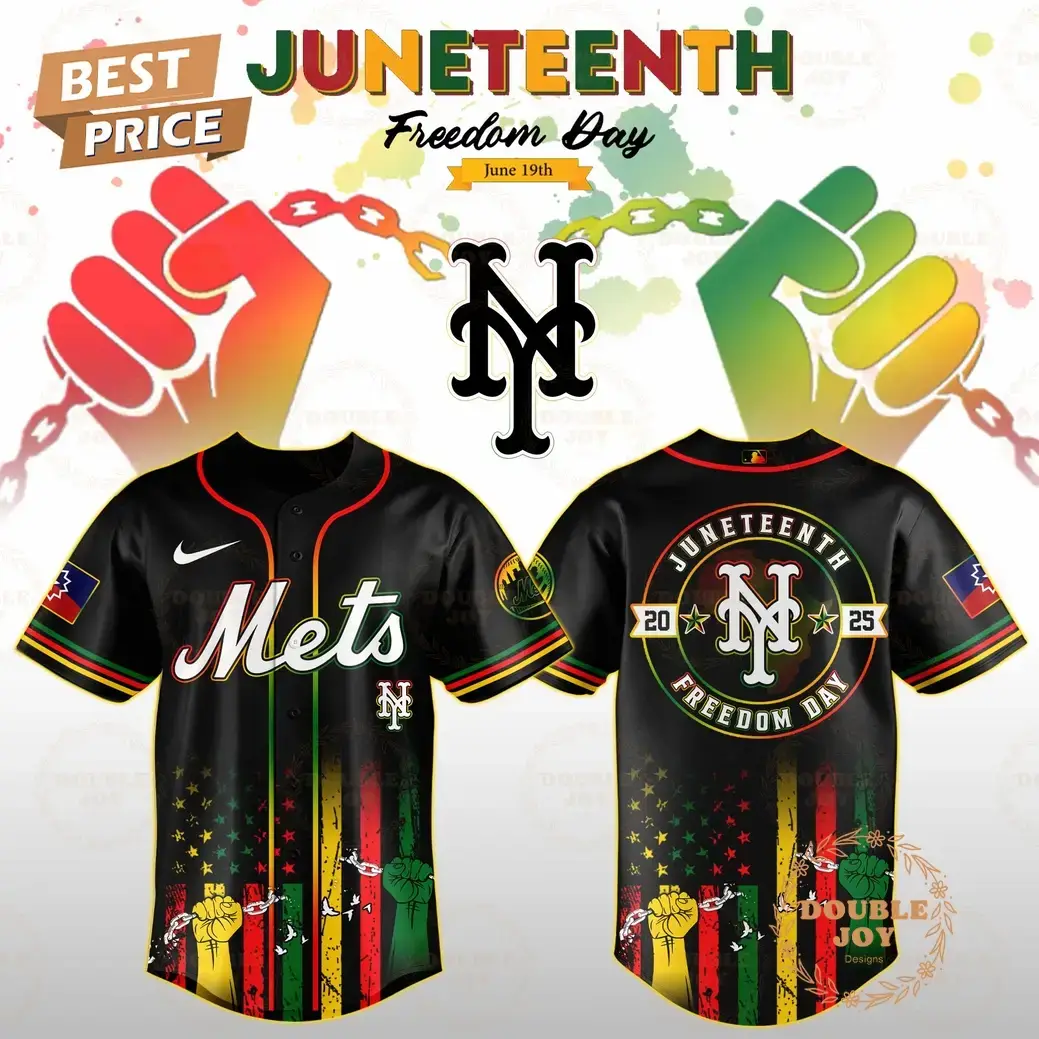 New York Mets Juneteenth Freedom Day 2025 Special Edition Baseball Jersey Image