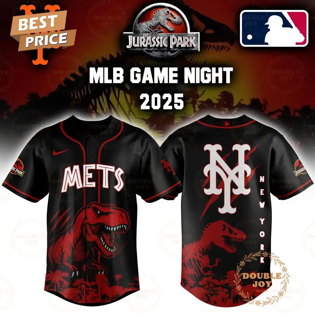 New York Mets Jurassic Park Game Night 2025 Limited Edition Baseball Jersey Image