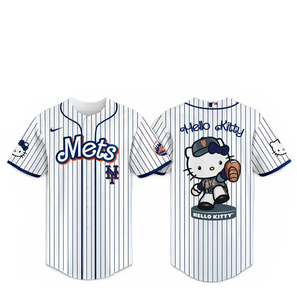 New York Mets Major League Baseball 2026 Hello Kitty Baseball Jersey Image
