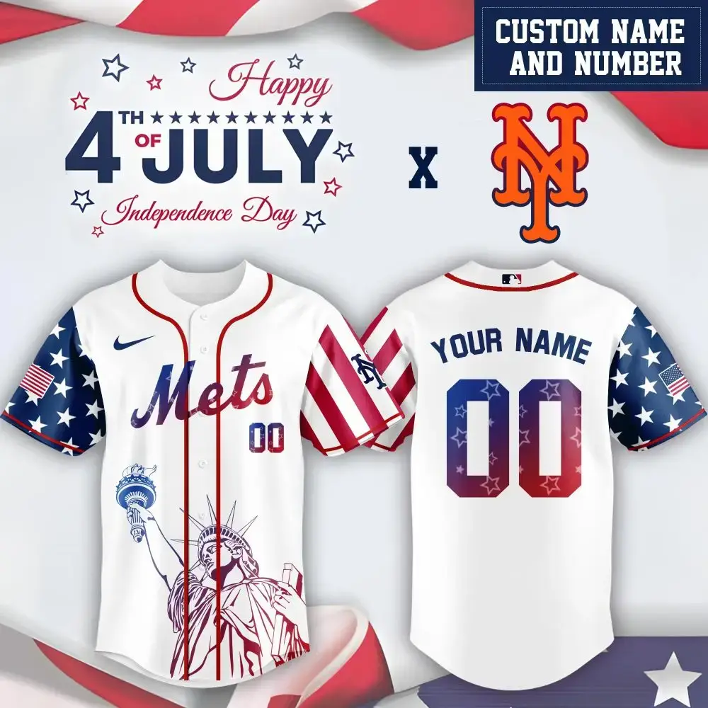 New York Mets Mlb X Bluey And Bingo Special Edition Custom Baseball Jersey Image