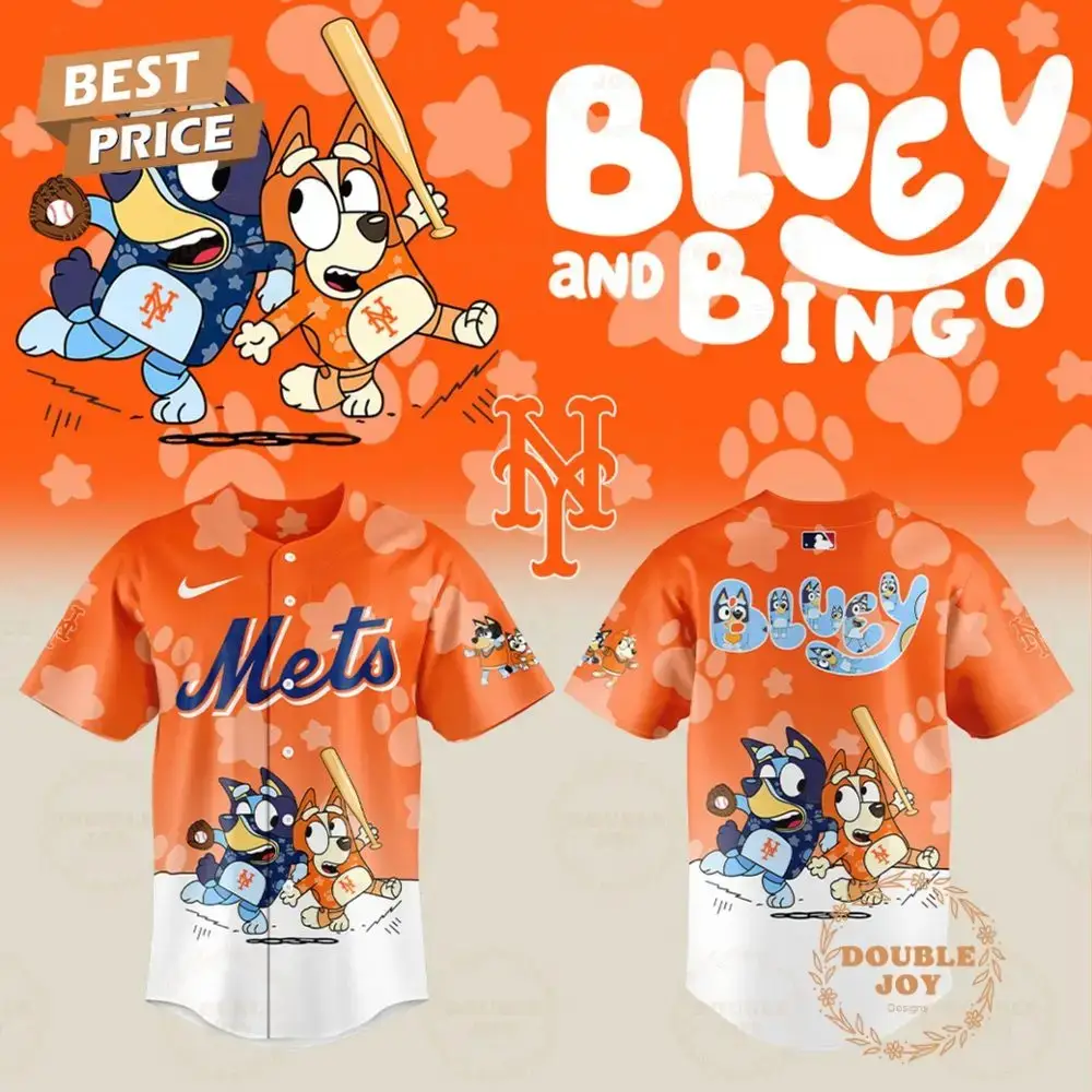 New York Mets Mlb X Bluey Night 2025 Limited Edition Baseball Jersey Image