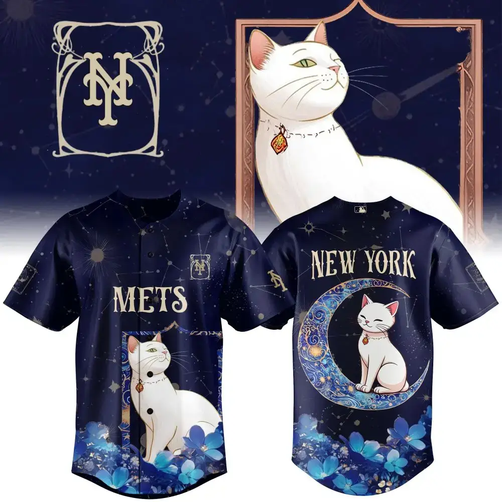New York Mets Mlb X Cat Tarot Custom Baseball Jersey Image
