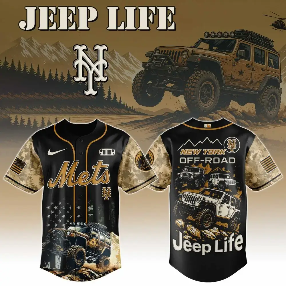 New York Mets Mlb X Jeep Life Custom Baseball Jersey Image