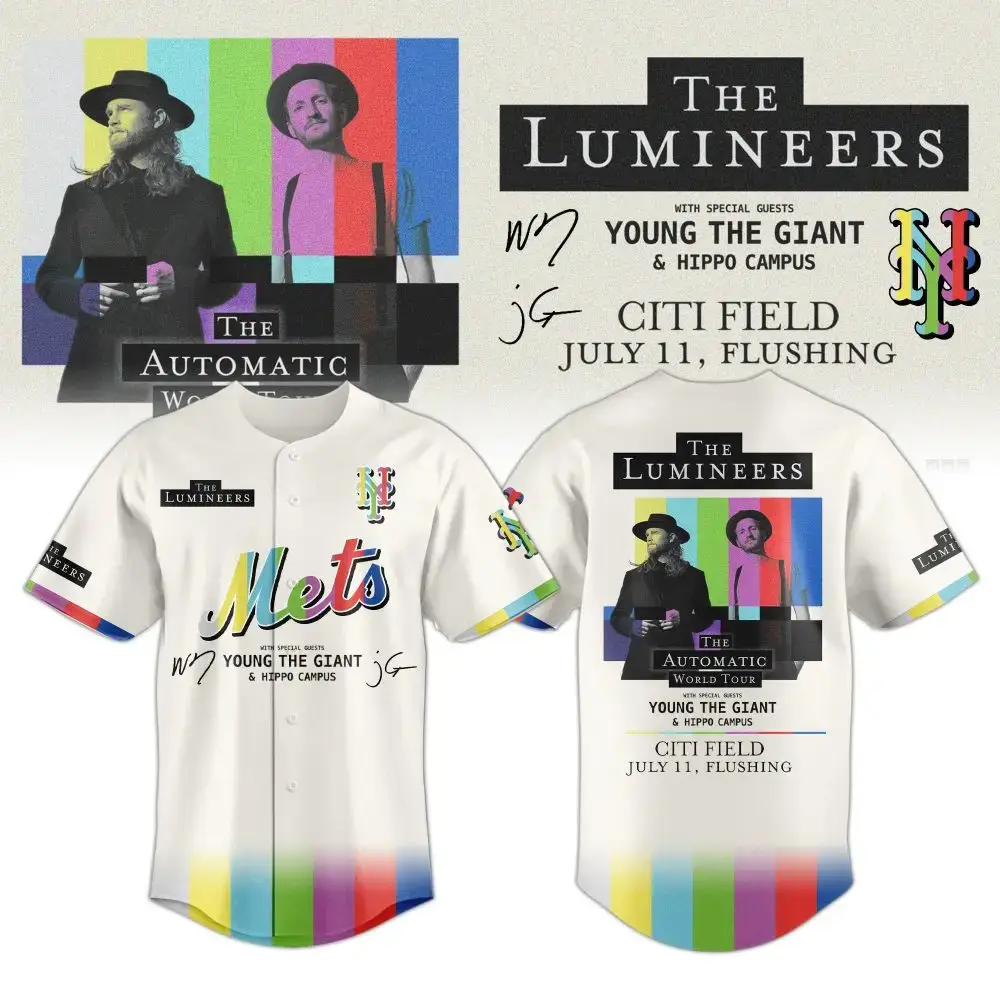 New York Mets Mlb X The Lumineers Custom Baseball Jersey Image