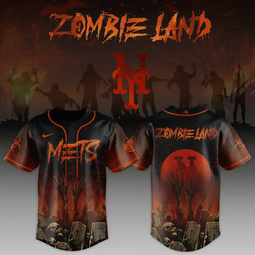 New York Mets Mlb X Zombieland Custom Baseball Jersey Image