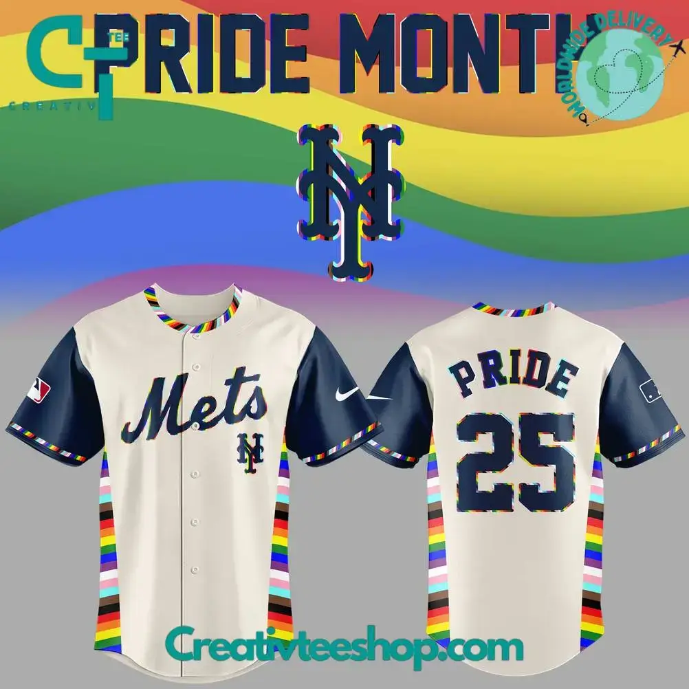 New York Mets Pride Month Special Baseball Jersey Image