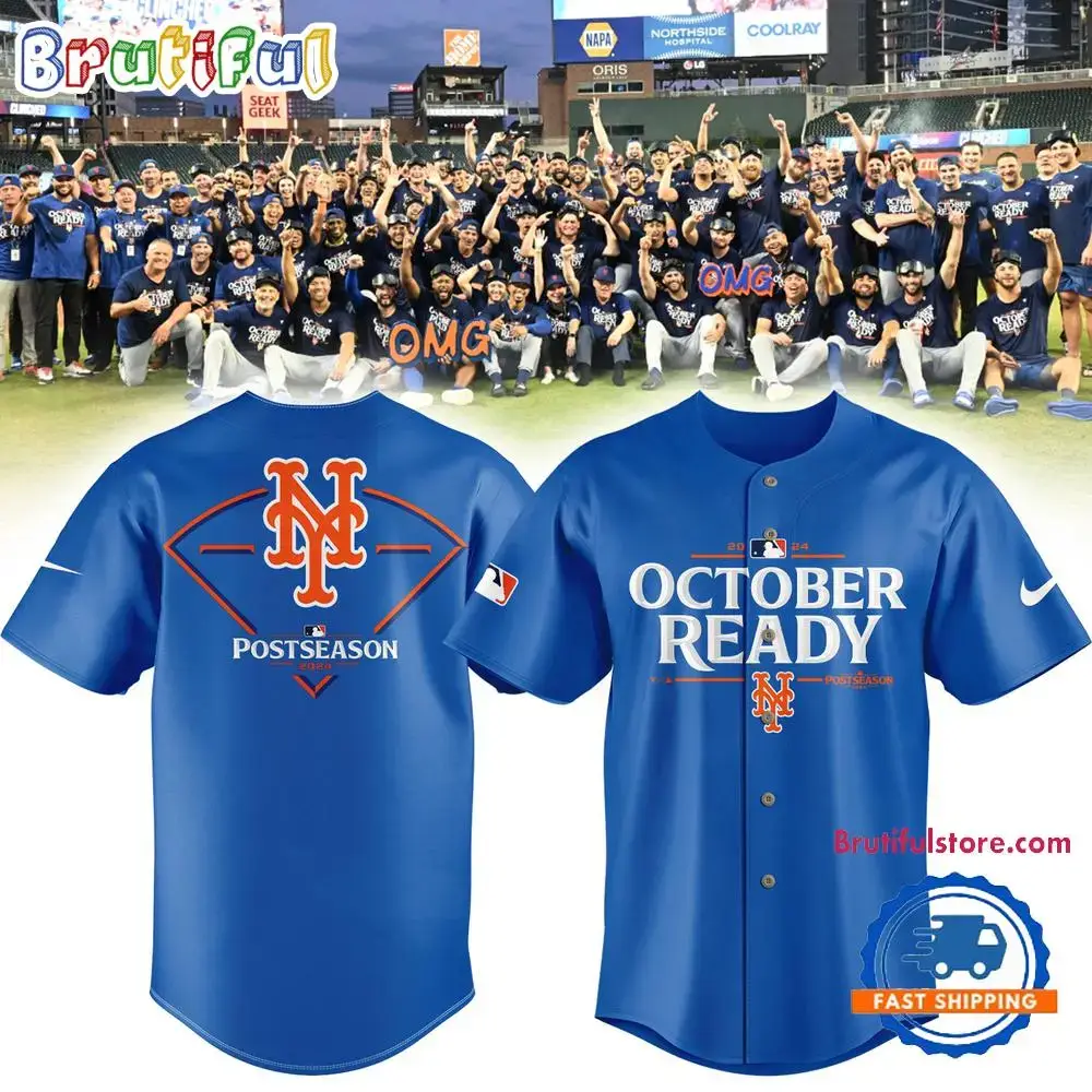 New York Mets Special 2024 MLB Postseason Baseball Jersey Image