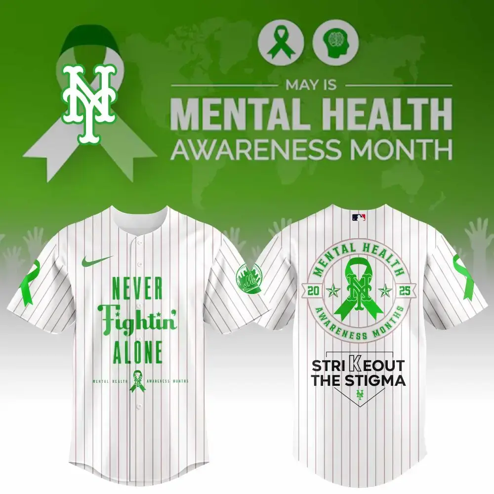 New York Mets Special Mental Health Awareness Week Limited Edition Custom Baseball Jersey Image