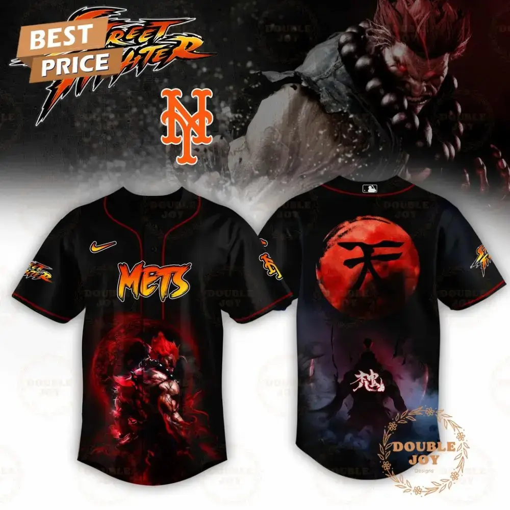 New York Mets Street Fighter 2025 Limited Edition Baseball Jersey Image