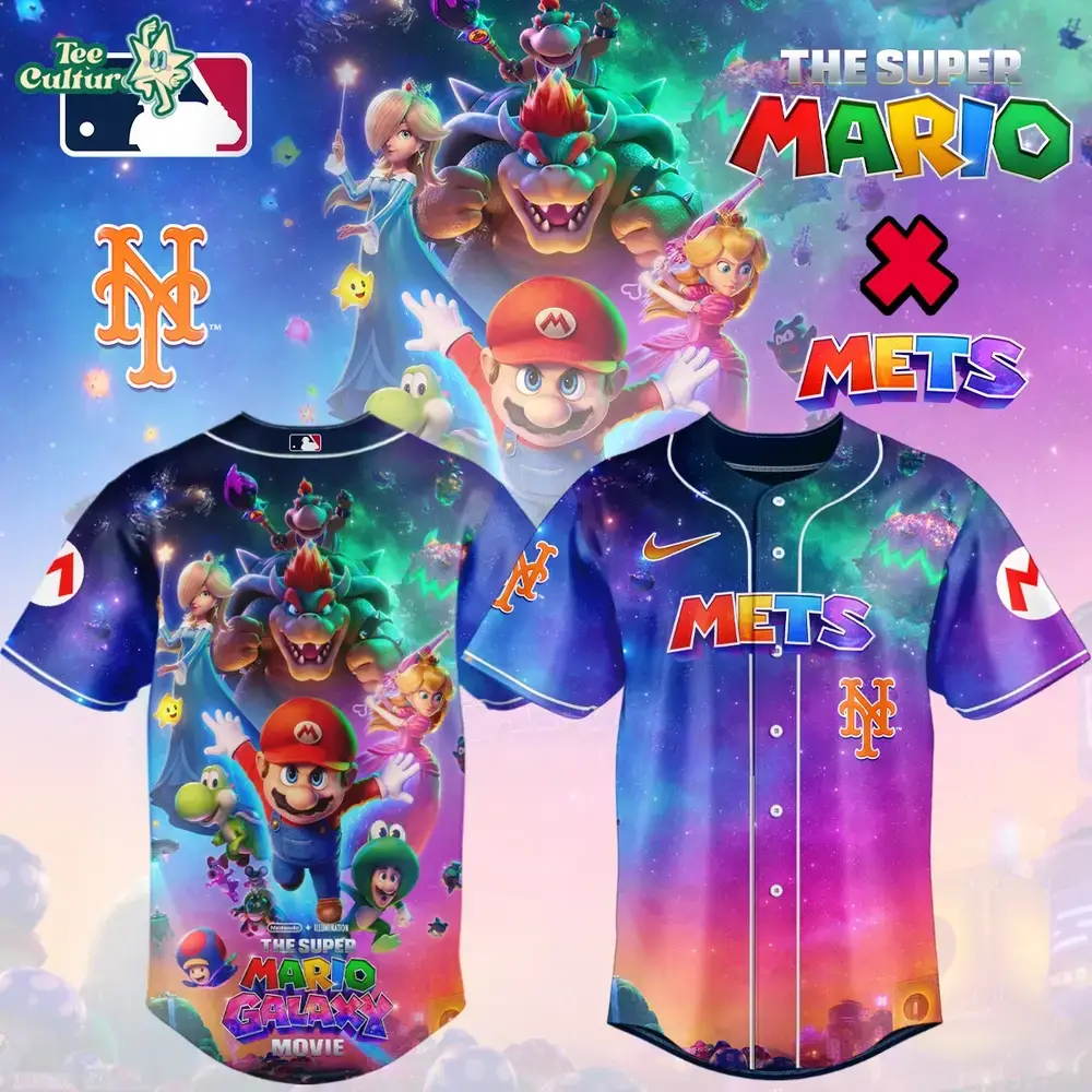 New York Mets Super Mario Galaxy Inspired Limited Edition Baseball Jersey Version 2 Image