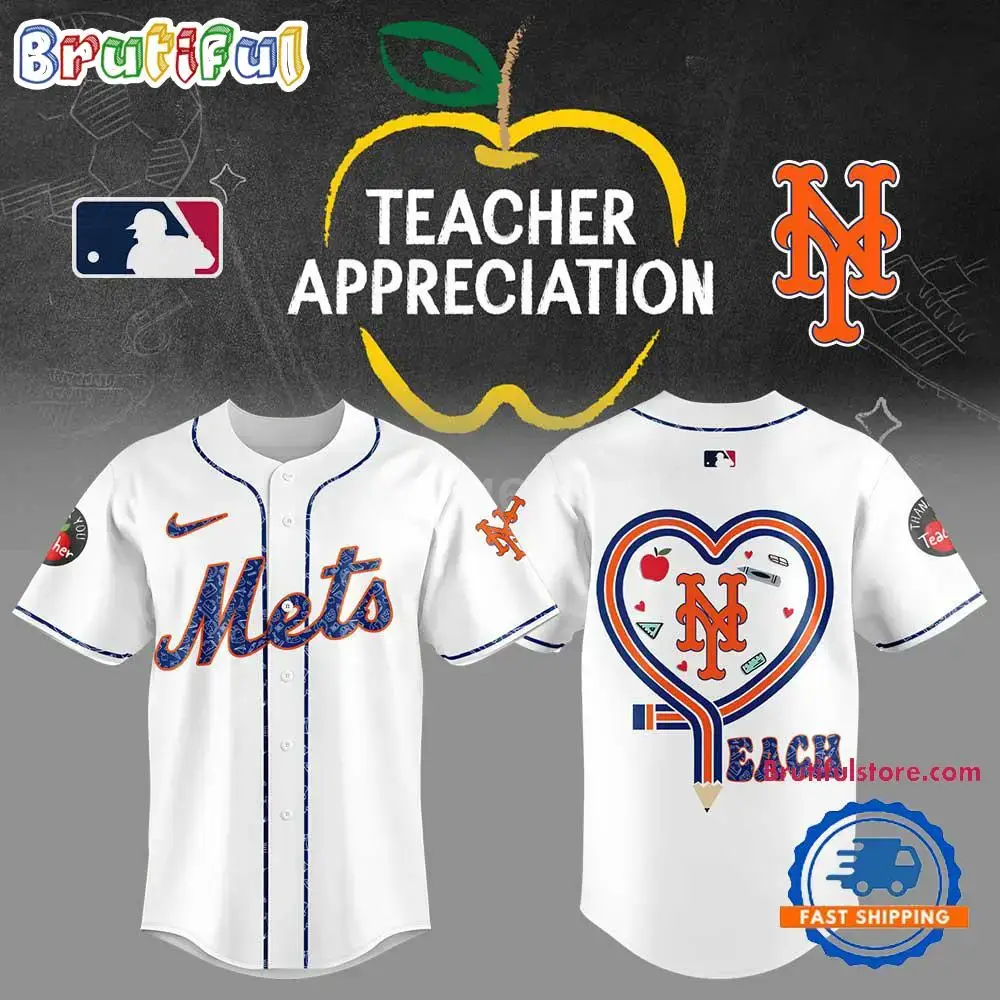 New York Mets Teacher Appreciation 2025 Baseball Jersey Image
