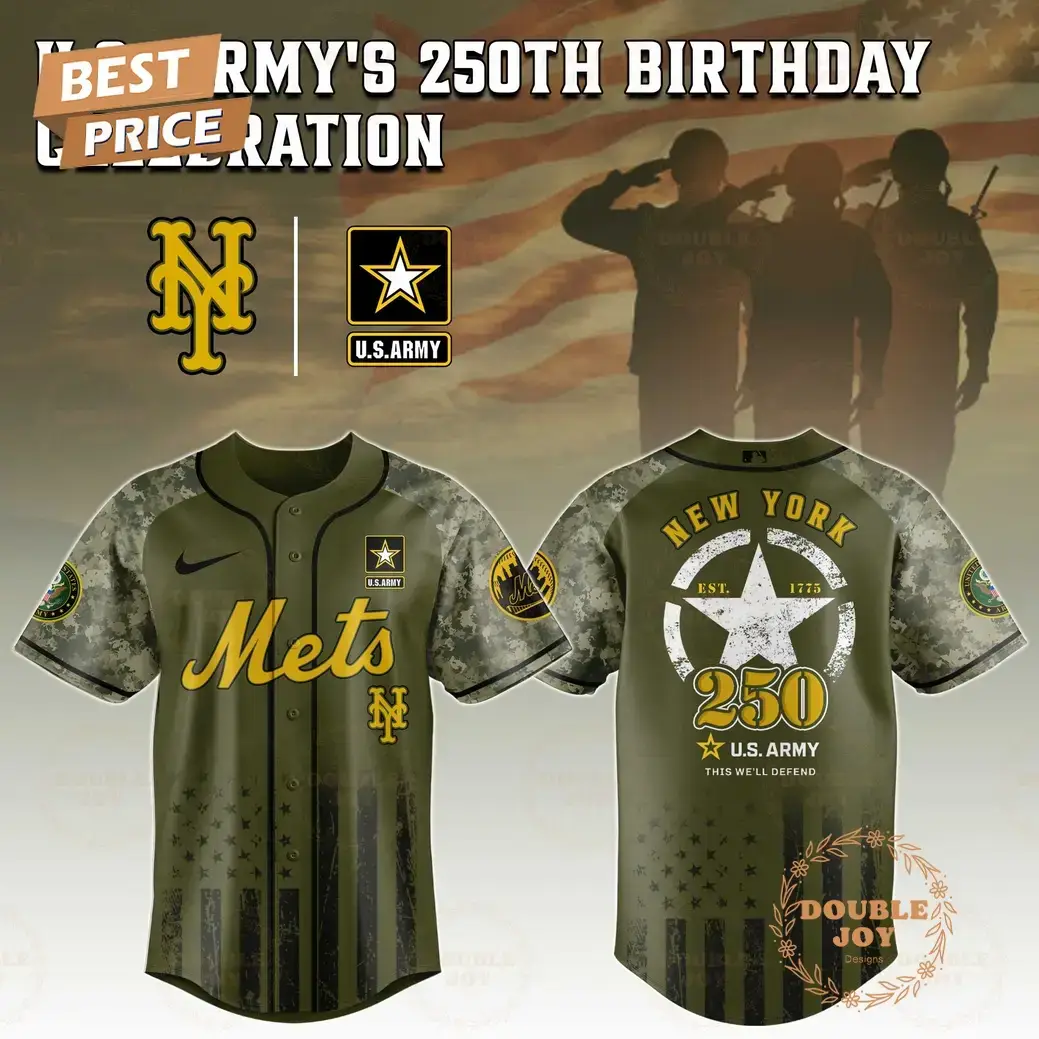 New York Mets U.S. Army's 250th Limited Edition Baseball Jersey Image