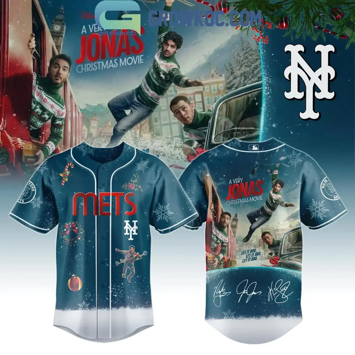 New York Mets x A Very Jonas Christmas Movie 2025 Jersey Image