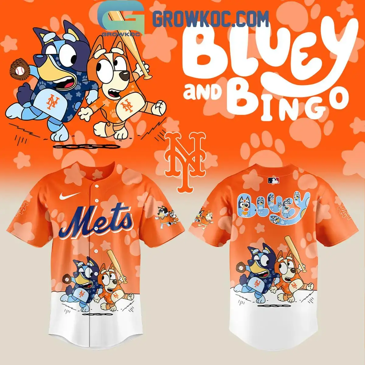New York Mets x Bluey and Bingo Baseball Jersey Image